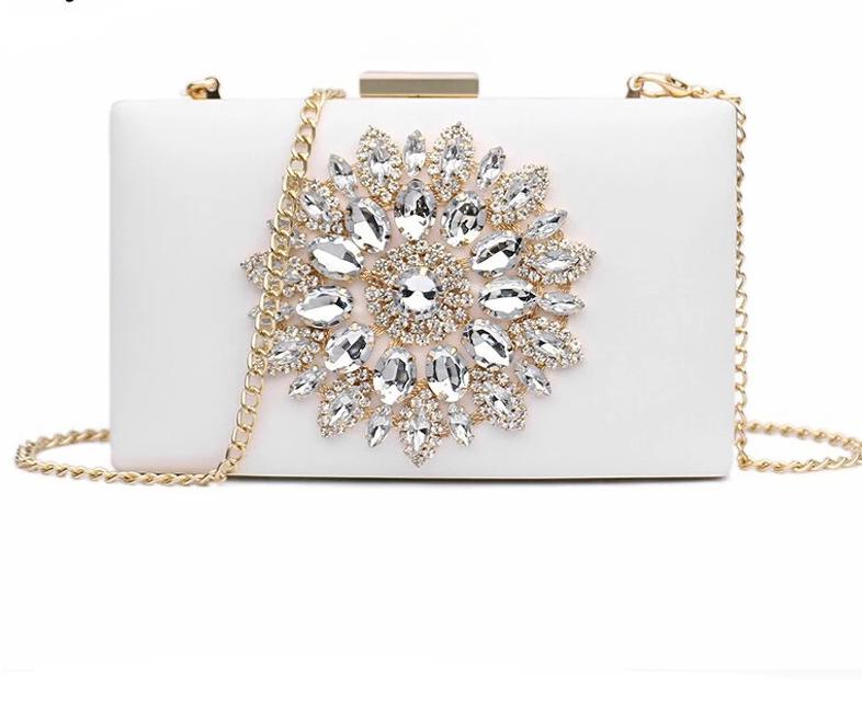 Bridal Evening Clutch Bags Crystal Summer Bags Luxury Small Crossbody Bag - TulleLux Bridal Crowns &  Accessories 