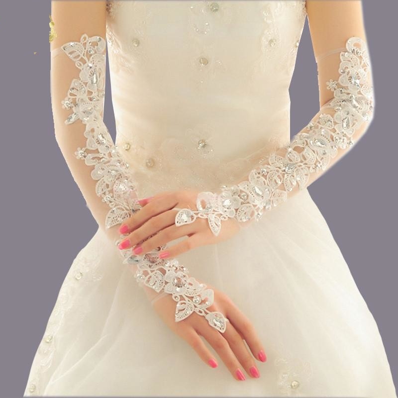 TENDYCOCO Bride Outfit Lace Gloves Fingerless Girls Lace Gloves Wedding  Gloves Fingerless Bridal Gloves Lace Elbow Gloves Clothing Props Long Glove