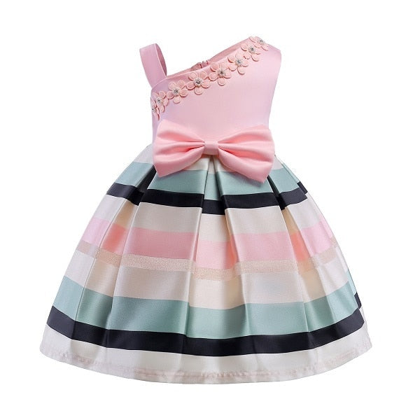 Golden Thread Embroidery Girls Holiday Princess Party Dress - TulleLux Bridal Crowns &  Accessories 