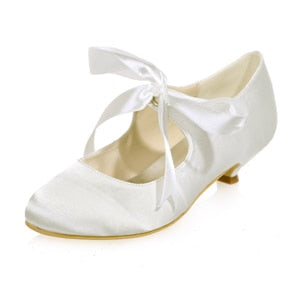 Creative Sugar Style Ribbon Tie Satin Dress Shoes - TulleLux Bridal Crowns &  Accessories 