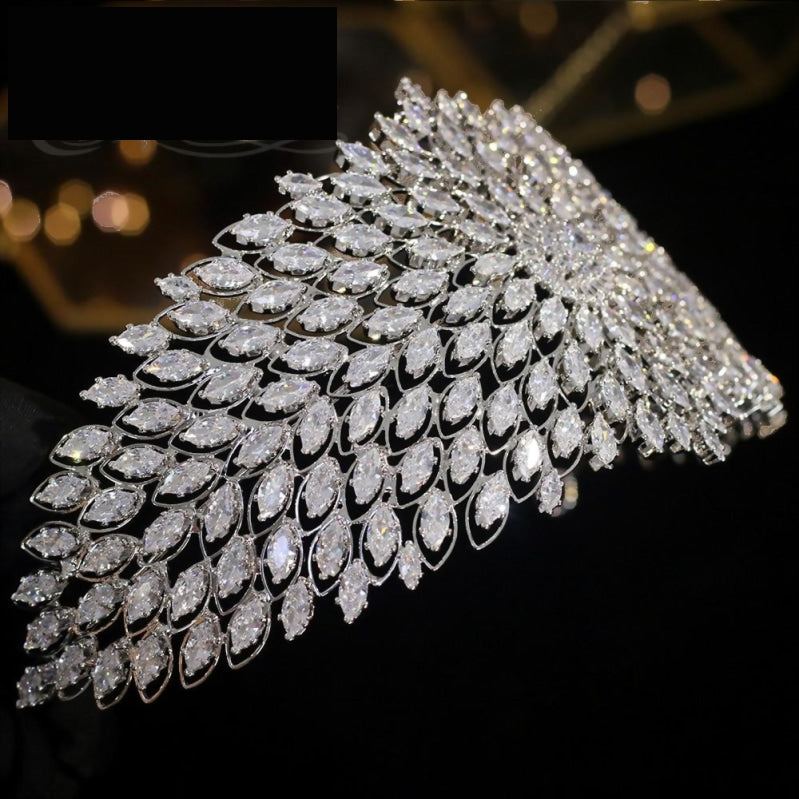 Brilliant Cubic Zirconia Crystal Tiara Headband Crown - TulleLux Bridal Crowns &  Accessories 