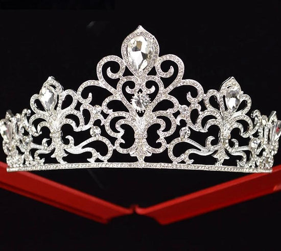 Large Crystal Crown Birthday Party Girl Hair Accessories Beauty Show Crown - TulleLux Bridal Crowns &  Accessories 