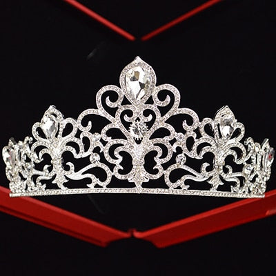 Large Crystal Crown Birthday Party Girl Hair Accessories Beauty Show C ...