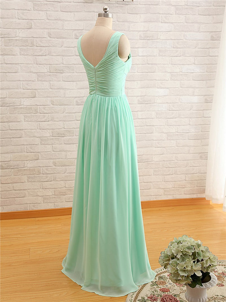
                      
                        Chiffon A-Line Bridesmaid, Prom, Pageant Dress in 3 Styles Plus Sizes Available - TulleLux Bridal Crowns &  Accessories 
                      
                    