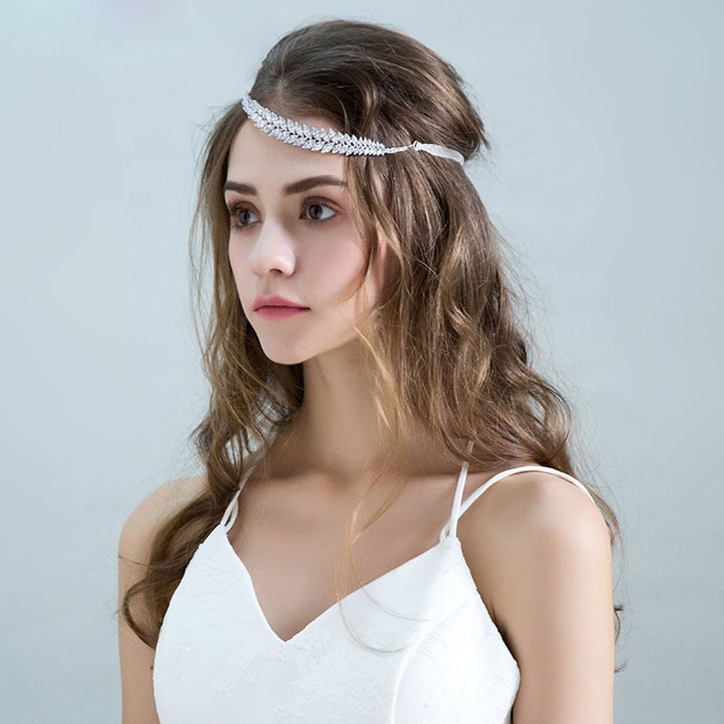 
                      
                        Cubic Zircon Wedding Tiara Headband Bridal Gold, Silver - TulleLux Bridal Crowns &  Accessories 
                      
                    