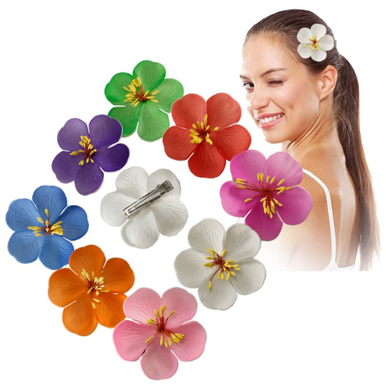 50 Piece Hawaiian Cherry Blossom Hair Clips  Barrettes Accessories - TulleLux Bridal Crowns &  Accessories 
