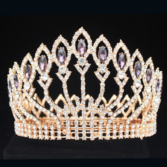 
                      
                        Luxurious Sparkling Crystal Baroque Queen King Tiara Pageant Crown - TulleLux Bridal Crowns &  Accessories 
                      
                    