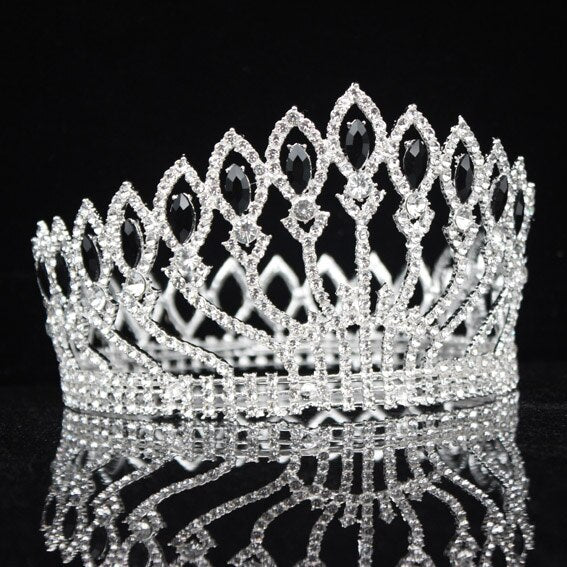 
                      
                        Luxurious Sparkling Crystal Baroque Queen King Tiara Pageant Crown - TulleLux Bridal Crowns &  Accessories 
                      
                    