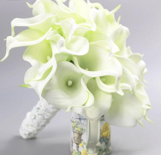 Load image into Gallery viewer, Calla Lily Artificial Flowers Bridal Bouquet Bridesmaids Bride  Wedding Bouquet - TulleLux Bridal Crowns &amp;amp;  Accessories 
