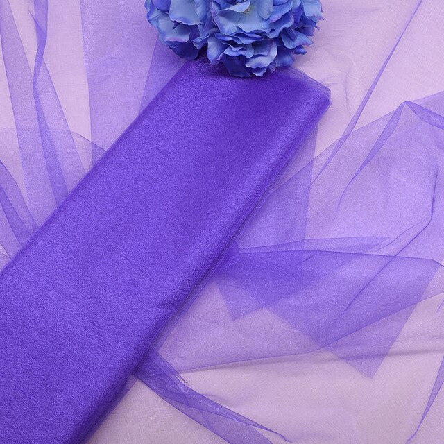Sheer Organza Tulle Roll Fabric for Wedding Decoration DIY Arches Chai ...