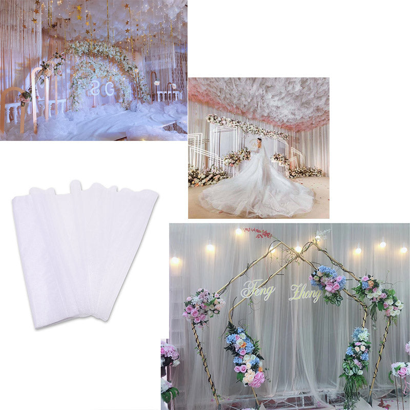 10m Wedding Decoration Organza Sheer Fabric Tulle Roll – Floral Supplies  Store