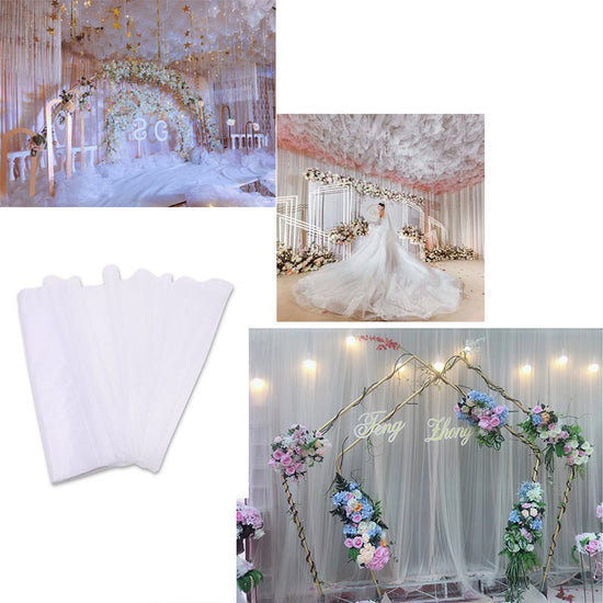 Sheer Organza Tulle Roll Fabric for Wedding Decoration DIY Arches Chair Sashes Party Favor Supplies - TulleLux Bridal Crowns &  Accessories 
