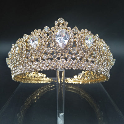 Zirconia Crystal Wedding or Pageant Crown Diadem Tiara - TulleLux Bridal Crowns &  Accessories 