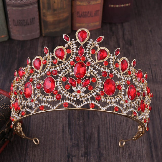 Vintage Baroque Tall Crystal Multiple Colors Tiaras Crown - TulleLux Bridal Crowns &  Accessories 