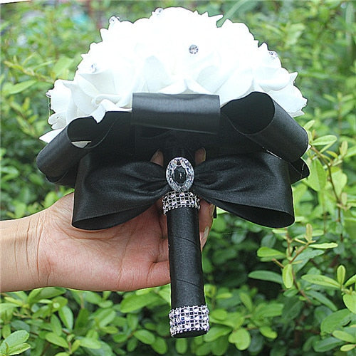 Foam Rose Bridesmaid Wedding Flower Bouquet in 14 Colors - TulleLux Bridal Crowns &  Accessories 