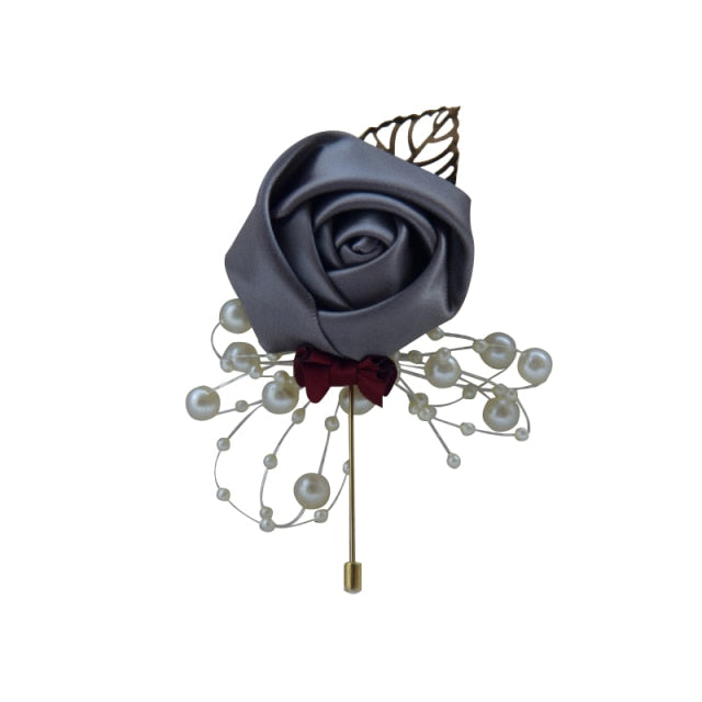 Wedding Boutonnieres Groom Groomsmen Buttonhole Flowers Boutonniere - TulleLux Bridal Crowns &  Accessories 