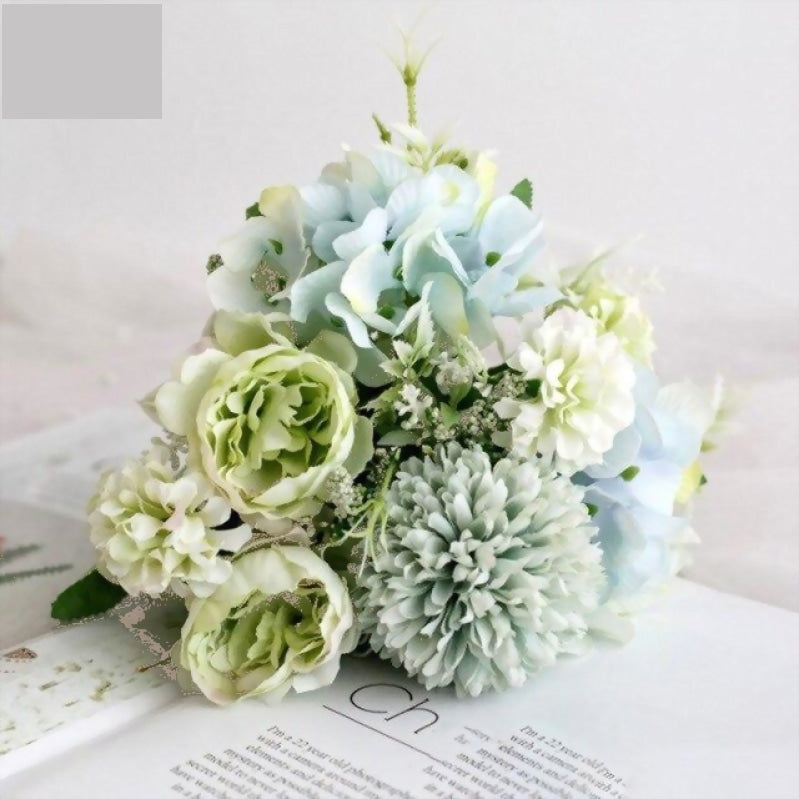 Load image into Gallery viewer, Blooming Hydrangea Rose Peony Artificial Flower Wedding Bouquet - TulleLux Bridal Crowns &amp;amp;  Accessories 
