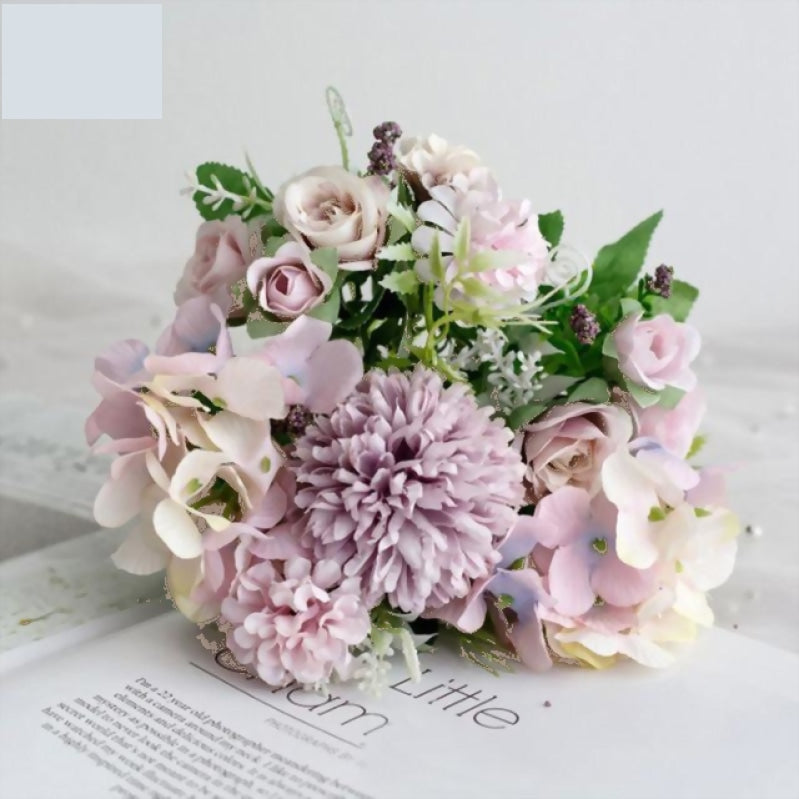 Country Style Flower Bouquet Artificial Silk Peony Ball Flower Wedding –  TulleLux Bridal Crowns & Accessories