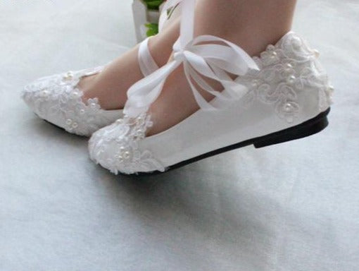 Fashion White or Red Wedding Shoes Pump High Heels Patent Leather Lace Appliques Beaded Bridal Shoes - TulleLux Bridal Crowns &  Accessories 