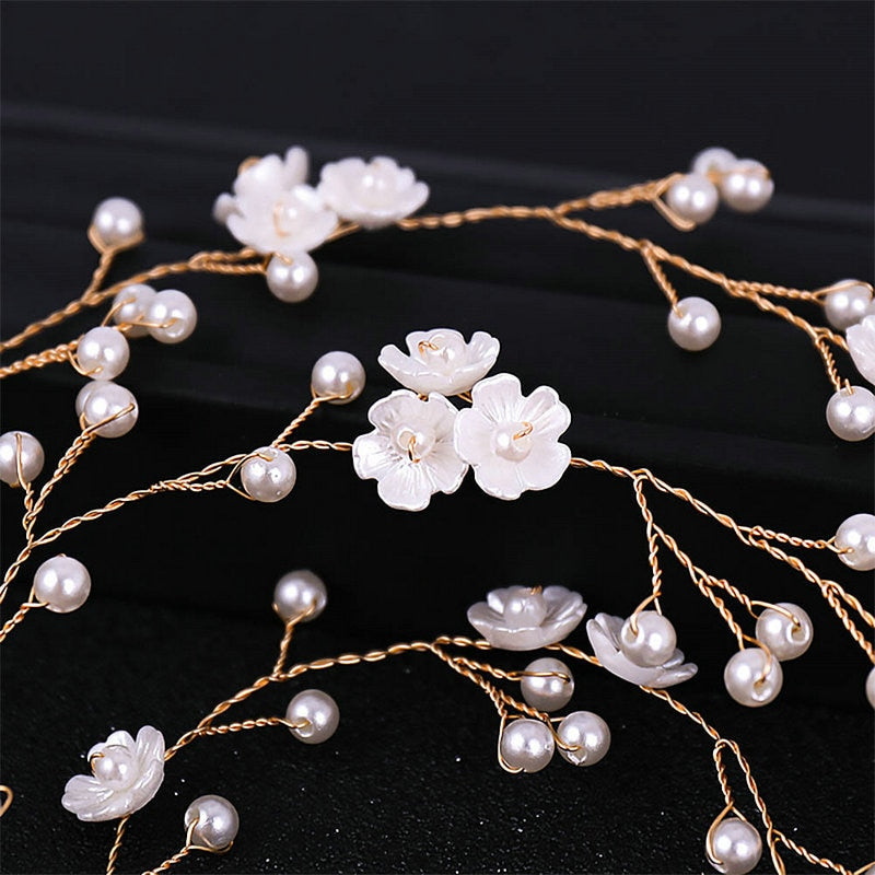 
                      
                        Delicate Elegant Hair Bridal Wedding Simulation Pearl  Flower Hair Vine - TulleLux Bridal Crowns &  Accessories 
                      
                    