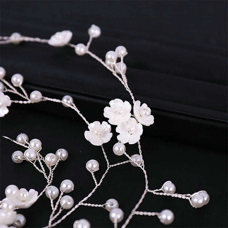 
                      
                        Delicate Elegant Hair Bridal Wedding Simulation Pearl  Flower Hair Vine - TulleLux Bridal Crowns &  Accessories 
                      
                    