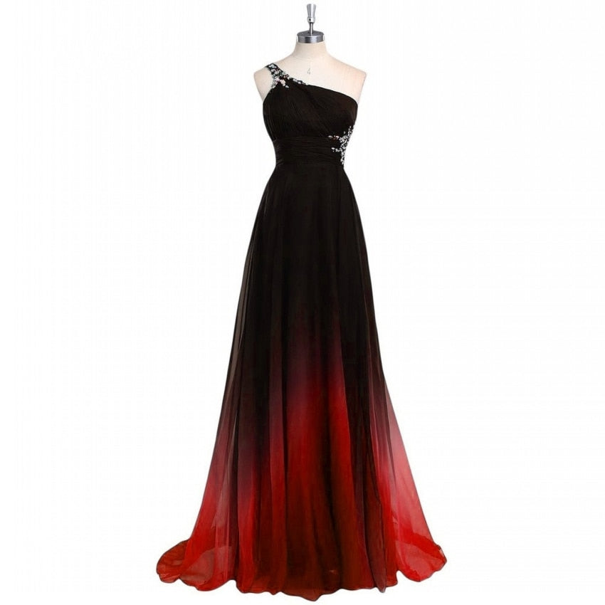 Black and red fashion prom