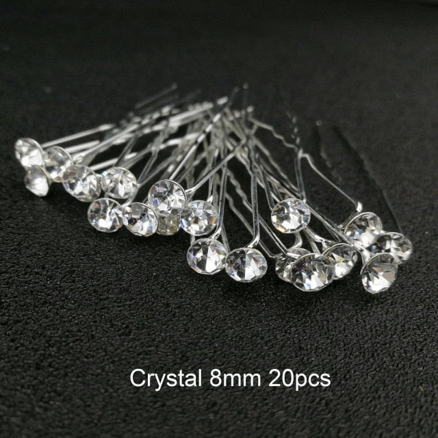 
                      
                        U-shaped Metal Hairpins Simulated Pearl Bridal Tiara Hair Accessories Multiple Combinations - TulleLux Bridal Crowns &  Accessories 
                      
                    