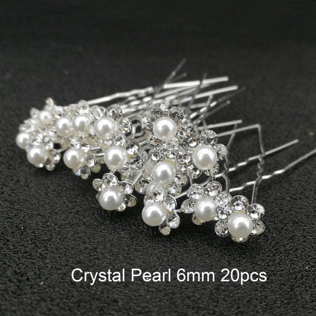 
                      
                        U-shaped Metal Hairpins Simulated Pearl Bridal Tiara Hair Accessories Multiple Combinations - TulleLux Bridal Crowns &  Accessories 
                      
                    