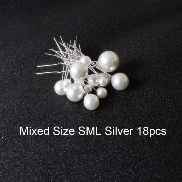 
                      
                        U-shaped Metal Hairpins Simulated Pearl Bridal Tiara Hair Accessories Multiple Combinations - TulleLux Bridal Crowns &  Accessories 
                      
                    