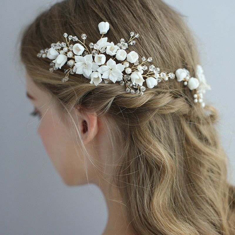 Floral hair comb wedding hair top comb,bridal hair clip flower hair comb wedding hair piece,bridal hair piece,bridal hair accessories flower