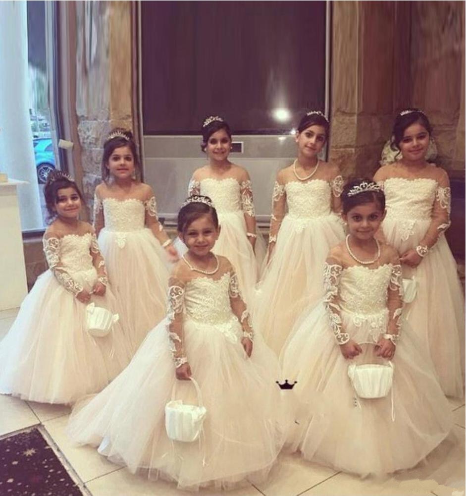 Amazon.com: Junguan Girls' Long Sleeves Pageant Dresses Lace Aline Princess  Prom Dress Formal Ball Gowns with Pockets 2 US Black: Clothing, Shoes &  Jewelry