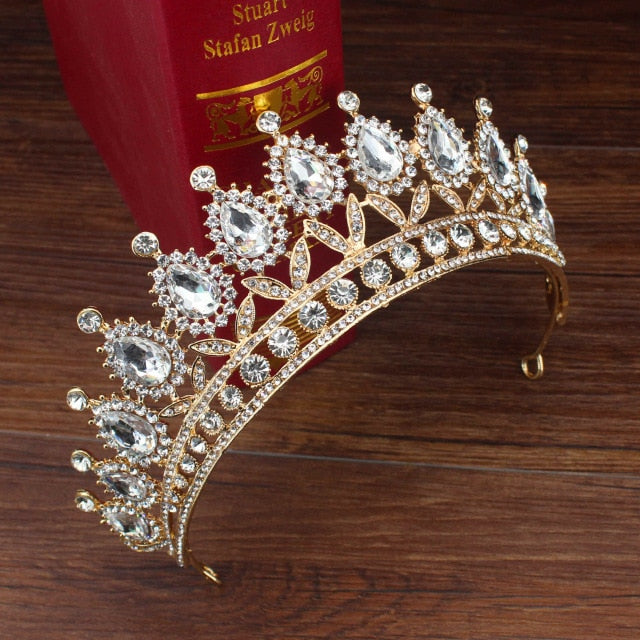 Baroque Vintage Gold Queen Bridal Tiara – TulleLux Bridal