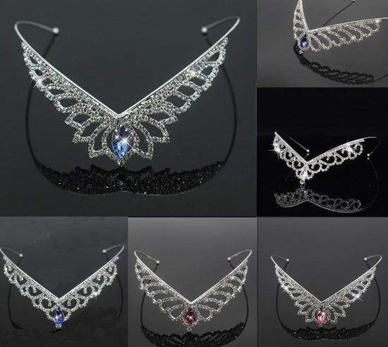 Rhinestone Crystal Princess Tiaras and Crowns Girls Hair Accessories for Birthdays - TulleLux Bridal Crowns &  Accessories 