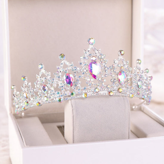 Load image into Gallery viewer, Wedding Birthday Prom  Pageant Tiara  Princess Crystal Crown - TulleLux Bridal Crowns &amp;amp;  Accessories 
