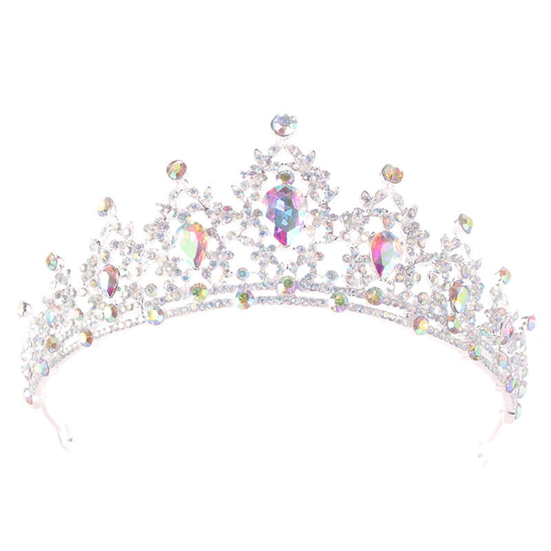 Load image into Gallery viewer, Wedding Birthday Prom  Pageant Tiara  Princess Crystal Crown - TulleLux Bridal Crowns &amp;amp;  Accessories 
