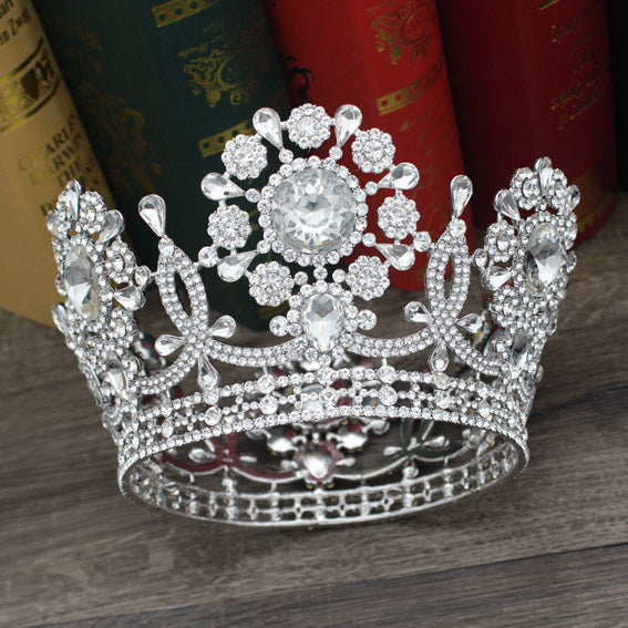 Large Crystal Wedding Bridal Tiara Crown Bride  Diadem Accessories - TulleLux Bridal Crowns &  Accessories 