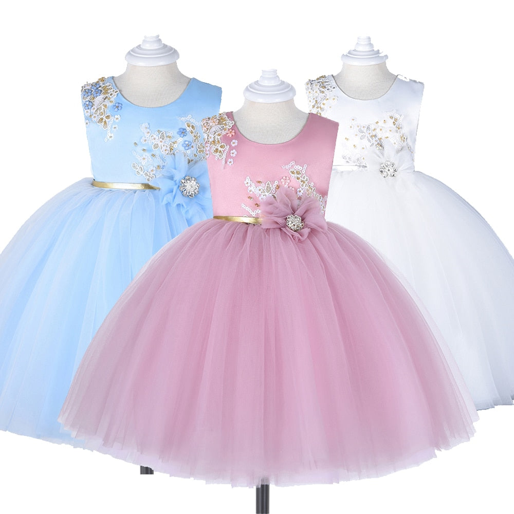 Load image into Gallery viewer, 8-layer Tulle Girl&amp;#39;s Formal Knee Length Dress for 2-5 Year Old - TulleLux Bridal Crowns &amp;amp;  Accessories 
