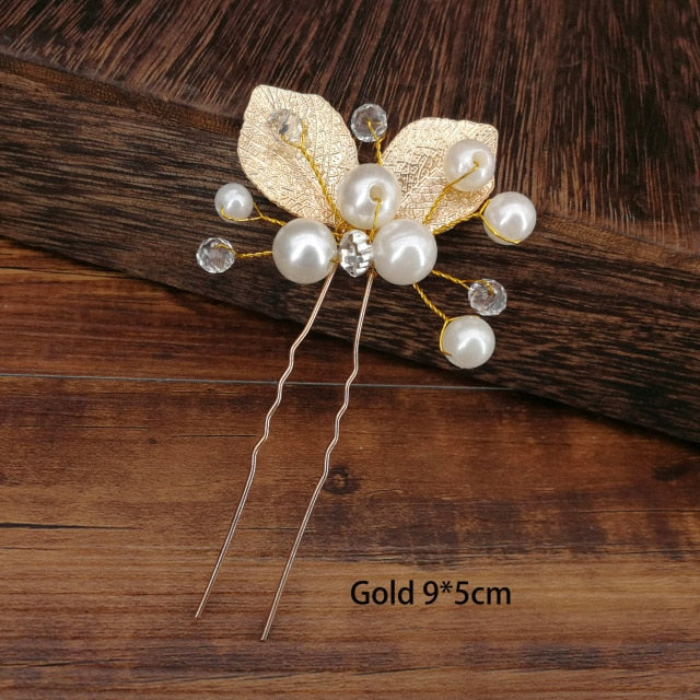 
                      
                        U-shaped Metal Hairpins Simulated Pearl Bridal Tiara Hair Accessories Multiple Combinations - TulleLux Bridal Crowns &  Accessories 
                      
                    