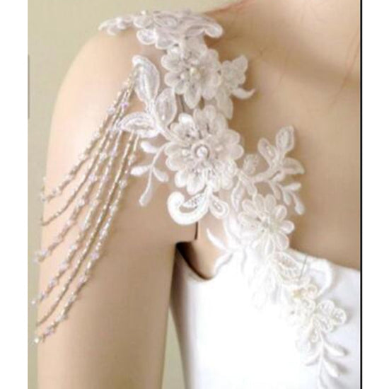 Load image into Gallery viewer, Removable Lace Wedding Dress Top Bridal Straps for Strapless Dress
