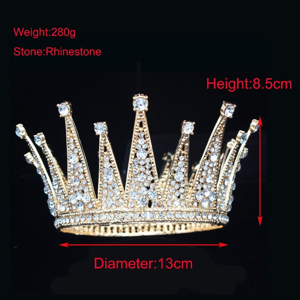 
                      
                        Vintage Crystal Queen Tiara Crown Pageant Wedding Hair Accessory - TulleLux Bridal Crowns &  Accessories 
                      
                    