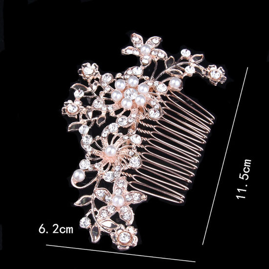 Load image into Gallery viewer, Pearl Hair Combs Prom Bridal Wedding  Elegant Hair Accessories - TulleLux Bridal Crowns &amp;amp;  Accessories 
