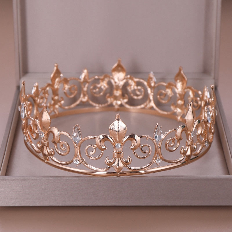 Round Crown Queen Tiara  Party  Wedding Hair Accessories - TulleLux Bridal Crowns &  Accessories 