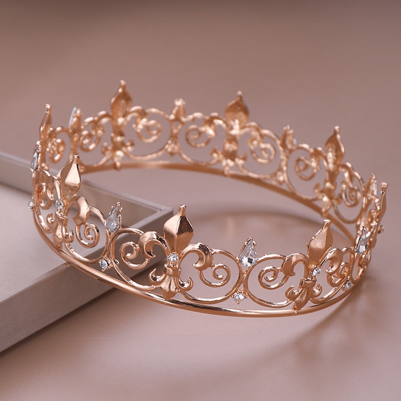 Round Crown Queen Tiara  Party  Wedding Hair Accessories - TulleLux Bridal Crowns &  Accessories 