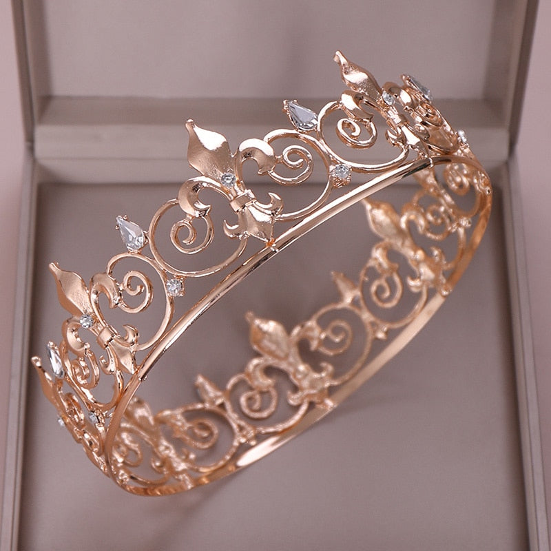 Round Crown Queen Tiara  Party  Wedding Hair Accessories - TulleLux Bridal Crowns &  Accessories 