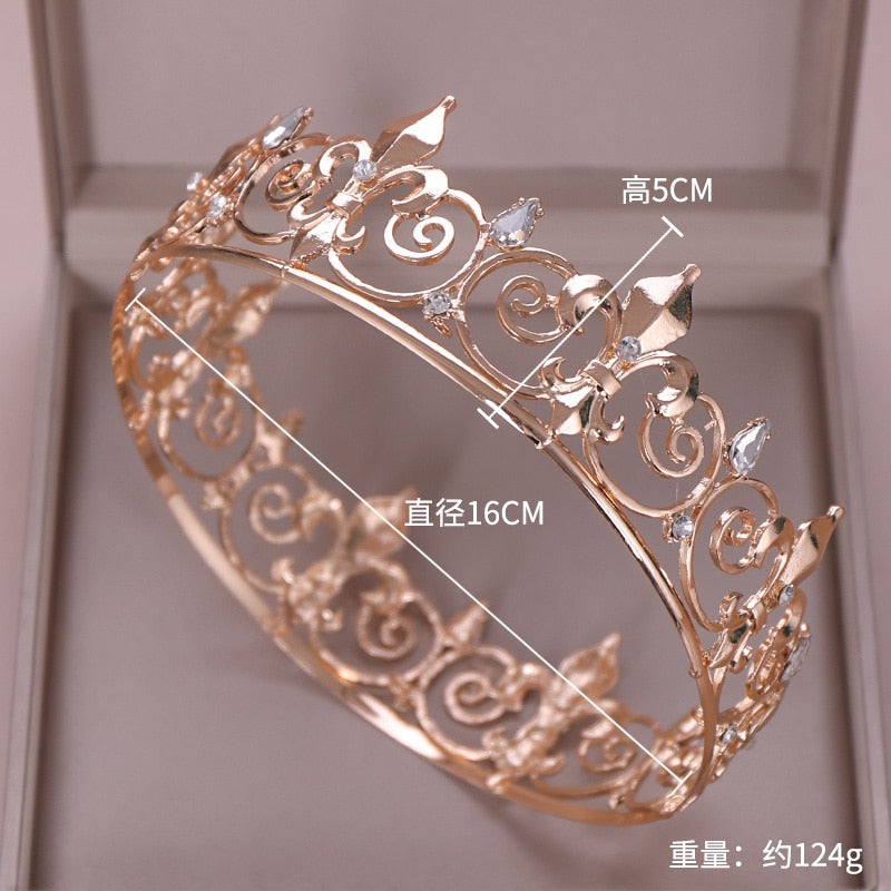 
                      
                        Round Crown Queen Tiara  Party  Wedding Hair Accessories - TulleLux Bridal Crowns &  Accessories 
                      
                    