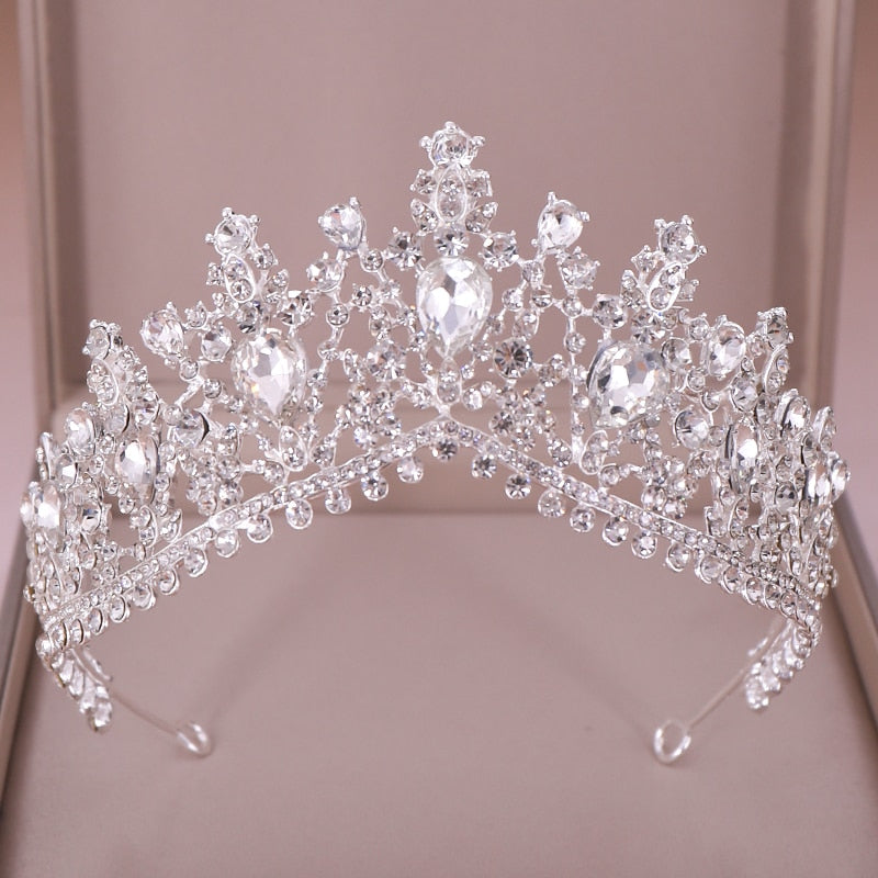 Luxury Crystal Rhinestone Bridal Crown Wedding Tiara – TulleLux
