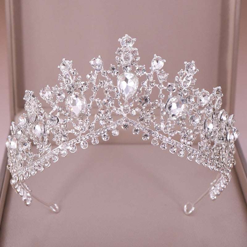 Luxury Crystal Rhinestone Bridal Crown Wedding Tiara – TulleLux Bridal ...