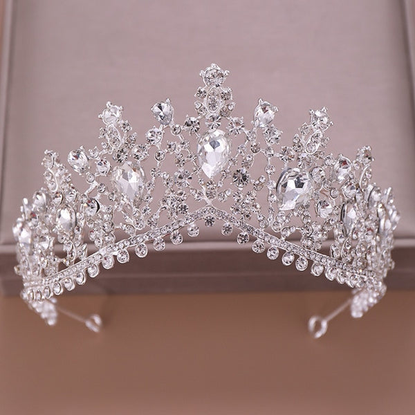 Luxury Crystal Rhinestone Bridal Crown Wedding Tiara – TulleLux Bridal ...