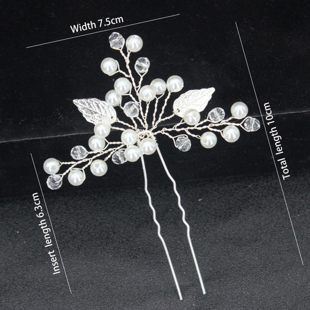 
                      
                        U-shaped Metal Hairpins Simulated Pearl Bridal Tiara Hair Accessories Multiple Combinations - TulleLux Bridal Crowns &  Accessories 
                      
                    