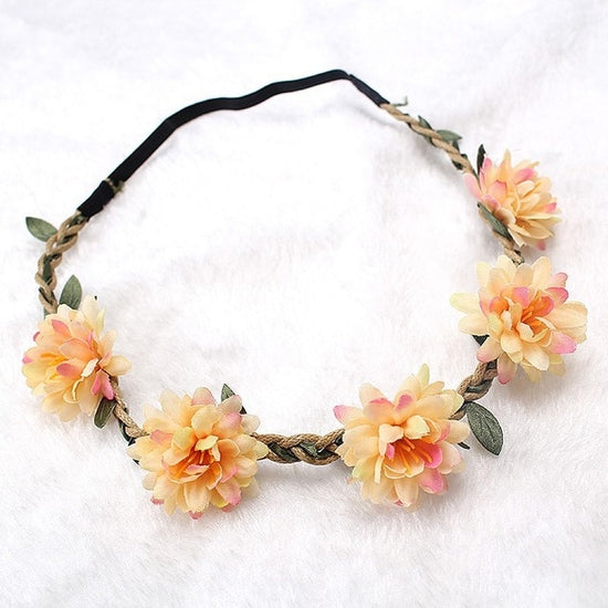 Load image into Gallery viewer, 21 Country Flower Garland  Elastic Hair Accessories - TulleLux Bridal Crowns &amp;amp;  Accessories 

